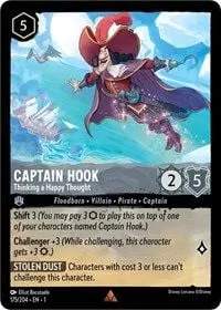 Carta Captain Hook - Thinking a Happy Thought, TFC-175