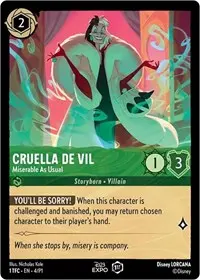 Cruella De Vil - Miserable As Usual (D23-4)