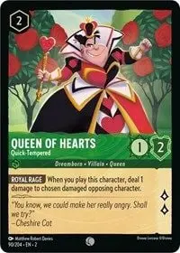 Carta Queen of Hearts - Quick-Tempered, ROF-90