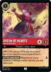Carta Queen of Hearts - Sensing Weakness, ROF-120