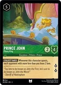 Carta Prince John - Phony King, ITI-83