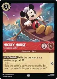 Carta Mickey Mouse - Courageous Sailor, AZS-115