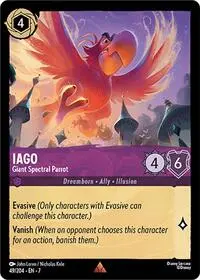 Carta Iago - Giant Spectral Parrot, 7-49