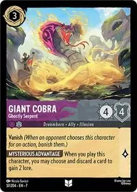 Carta Giant Cobra - Ghostly Serpent, 7-57