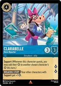 Carta Clarabelle - News Reporter, 7-153