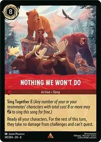 Carta Nothing We Won't Do, 8-147