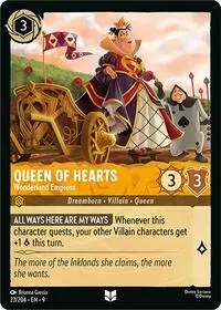 Carta Queen of Hearts - Wonderland Empress, 9-23