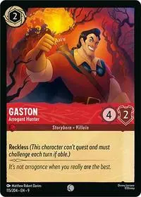 Carta Gaston - Arrogant Hunter, 9-115