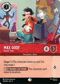 Carta Max Goof - Rockin' Teen, 9-214