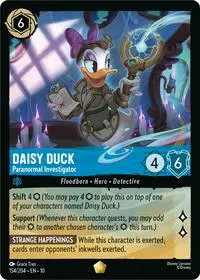 Carta Daisy Duck - Paranormal Investigator, 10-154