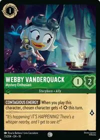 Carta Webby Vanderquack - Mystery Enthusiast, 10-73