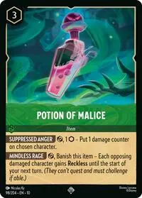 Carta Potion of Malice, 10-98