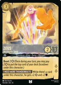 Carta Zeus - Missing His Spark, 10-193