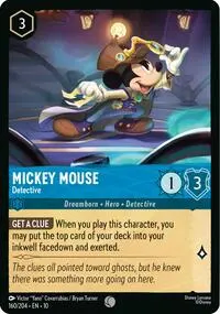 Carta Mickey Mouse - Detective, 10-160