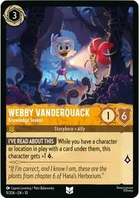 Carta Webby Vanderquack - Knowledge Seeker, 10-9