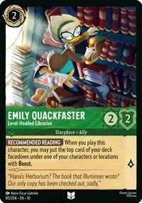 Carta Emily Quackfaster - Level-Headed Librarian, 10-80