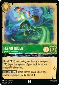 Carta Flynn Rider - Spectral Scoundrel, 10-81