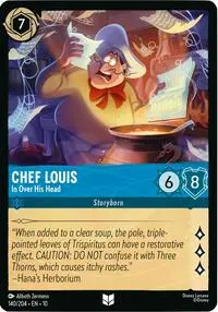 Carta Chef Louis - In Over His Head, 10-140