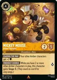 Carta Mickey Mouse - Amber Champion, 10-23