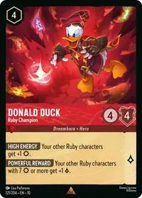 Carta Donald Duck - Ruby Champion, 10-121