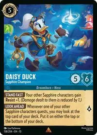 Carta Daisy Duck - Sapphire Champion, 10-158