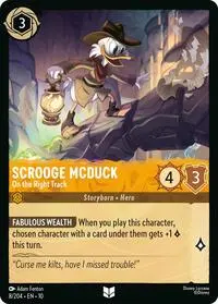 Carta Scrooge McDuck - On the Right Track, 10-8