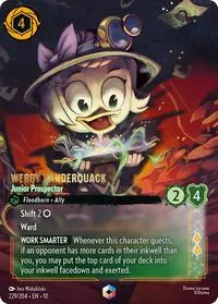 Carta Webby Vanderquack - Junior Prospector, 10-229