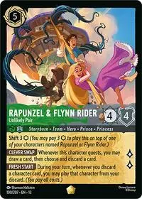 Carta Rapunzel & Flynn Rider - Unlikely Pair, 13-100