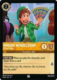 Carta Miriam Mendelsohn - Ticket Holder, 13-9