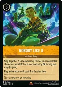 Carta Nobody Like U, 13-35