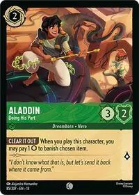 Carta Aladdin - Doing His Part, 13-85
