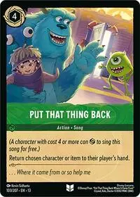 Carta Put That Thing Back, 13-103