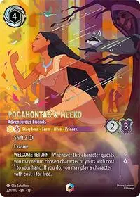 Carta Pocahontas & Meeko - Adventurous Friends, 13-227