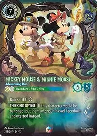 Carta Mickey Mouse & Minnie Mouse - Adventuring Duo, 13-238