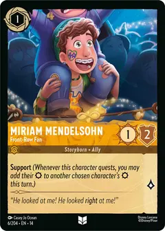 Miriam Mendelsohn - Front-Row Fan (14-6)
