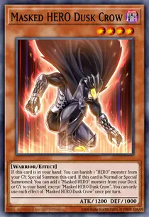 Carta Masked HERO Dusk Crow, MZMU-EN014