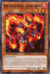 Carta Red Lotus King, Flame Crime, MZMU-EN077