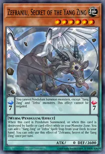 Zefraniu, Secret of the Yang Zing (PEVO-EN047)