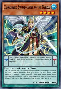 Zefrasaber, Swordmaster of the Nekroz (CROS-EN026)