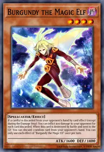 Carta Burgundy the Magic Elf, MZMU-EN045